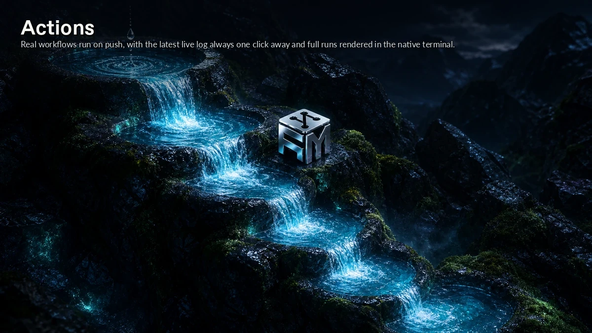 Abstract ForkMesh artwork for Actions