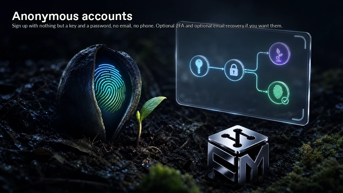 Abstract ForkMesh artwork for guest-first access