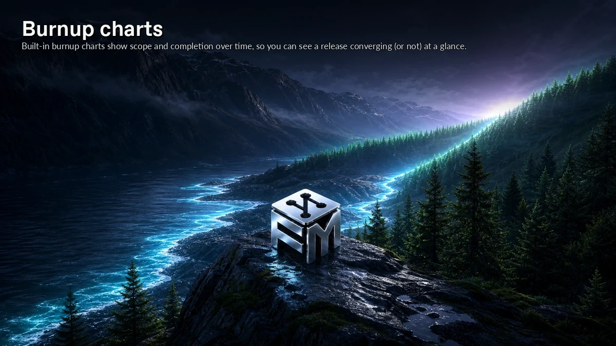 Abstract ForkMesh artwork for Burnup charts