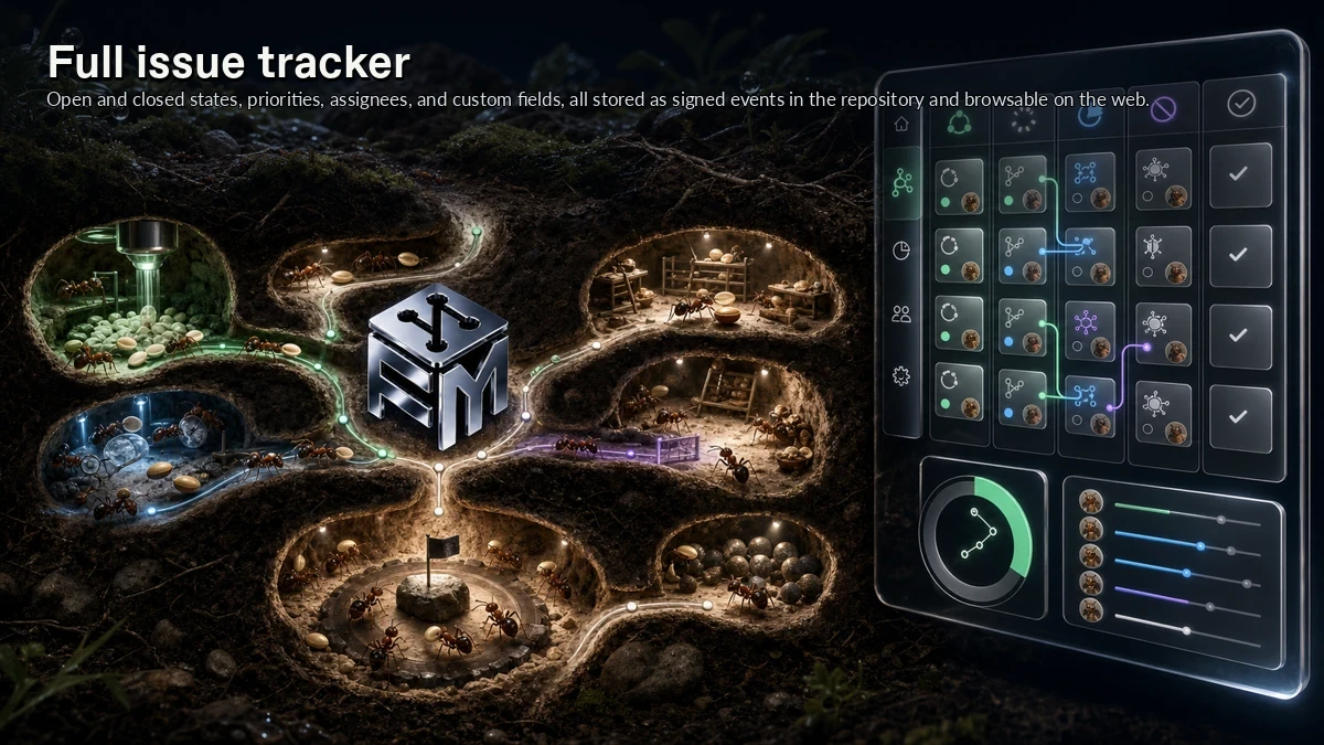Abstract ForkMesh artwork for Full issue tracker