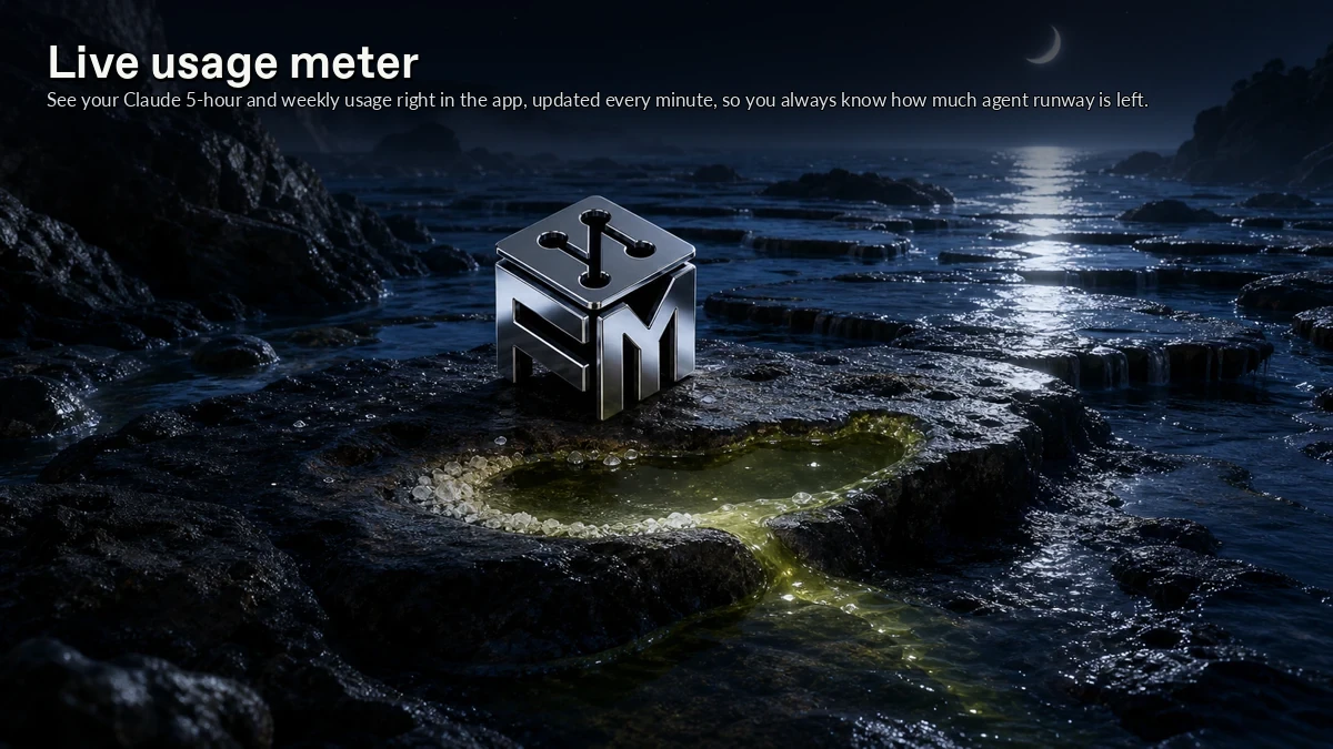 Abstract ForkMesh artwork for Live usage meter
