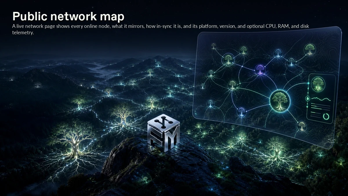 Abstract ForkMesh artwork for Public network map