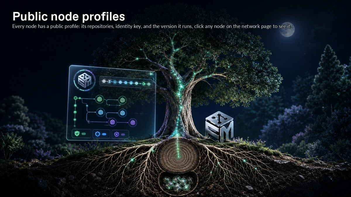 Abstract ForkMesh artwork for Public node profiles