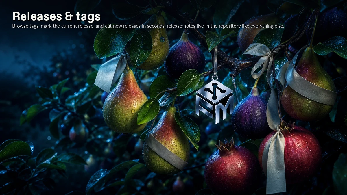 Abstract ForkMesh artwork for Releases & tags