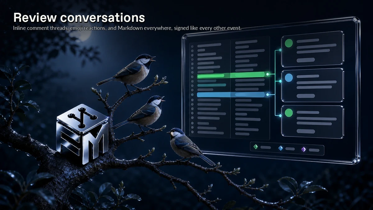 Abstract ForkMesh artwork for Review conversations