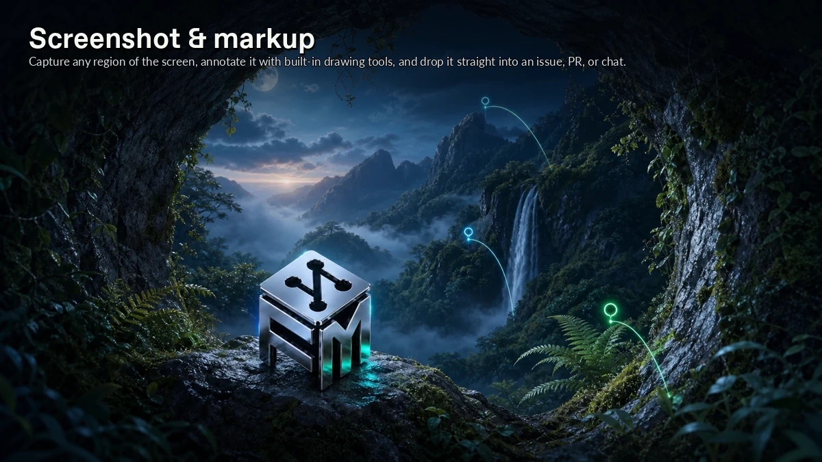 Abstract ForkMesh artwork for Screenshot & markup