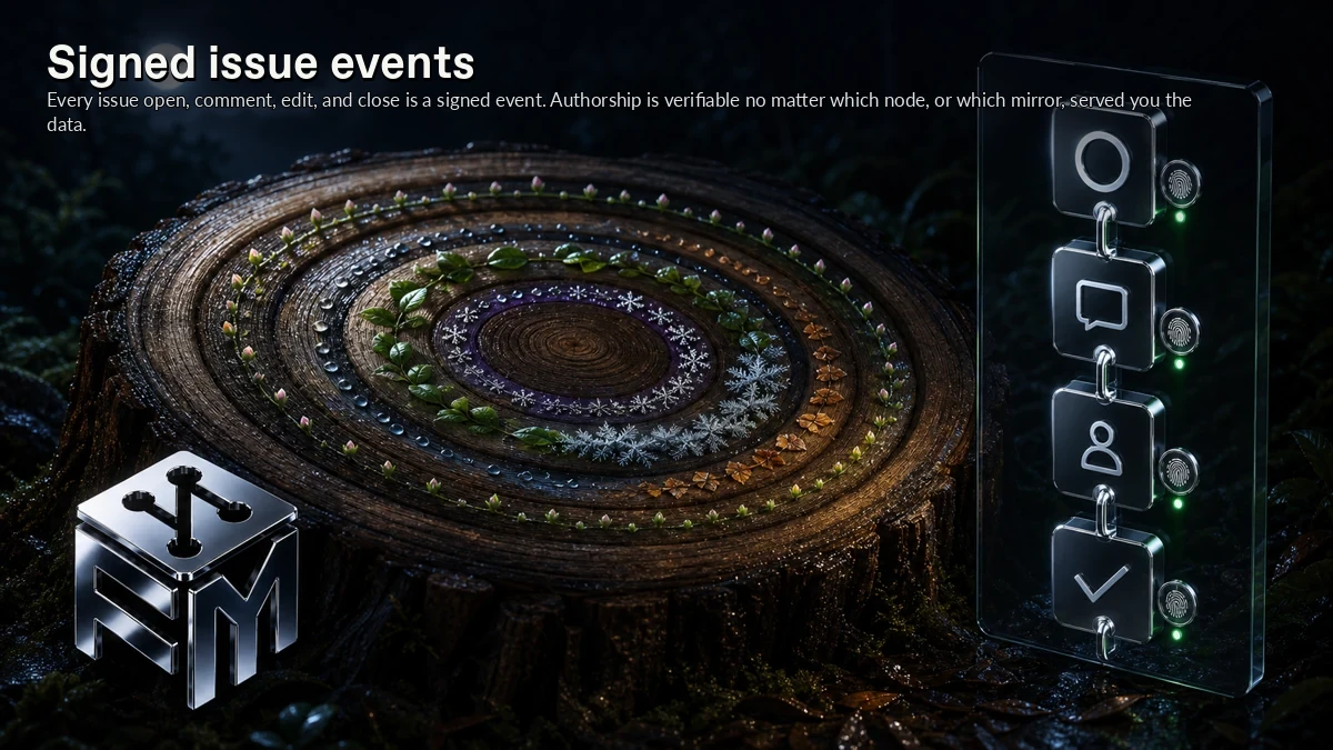 Abstract ForkMesh artwork for Signed issue events