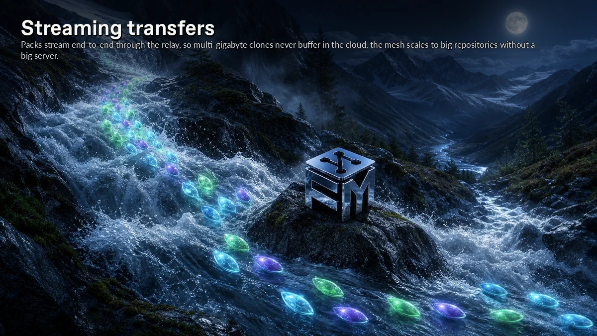 Abstract ForkMesh artwork for Streaming transfers