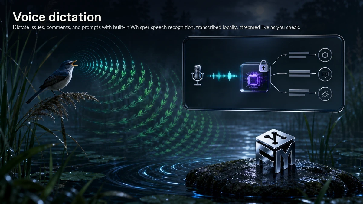 Abstract ForkMesh artwork for Voice dictation