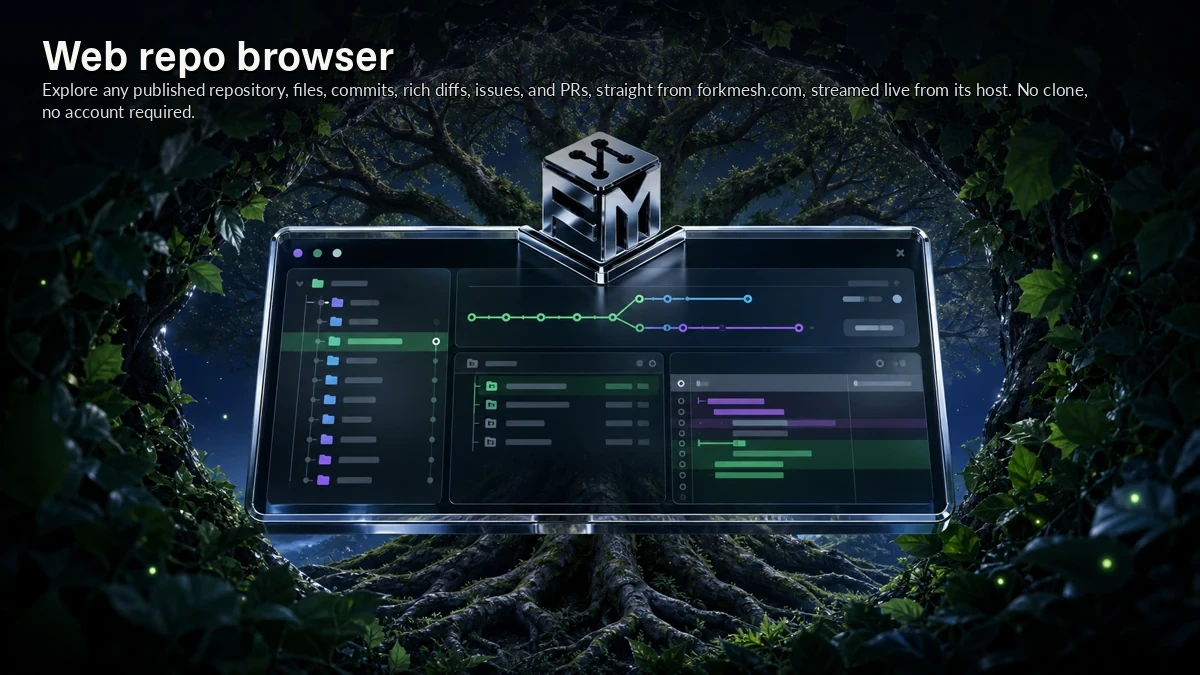Abstract ForkMesh artwork for Web repo browser